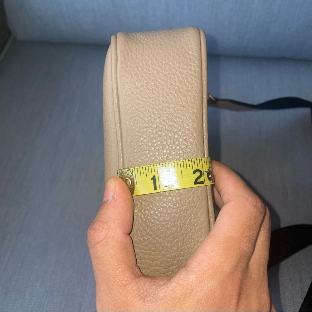 VERSACE BAG crossbody Tan Leather La Medusa satchel bag saddle messenger purse - Picture 12 of 17